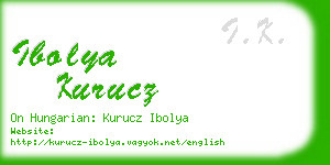 ibolya kurucz business card